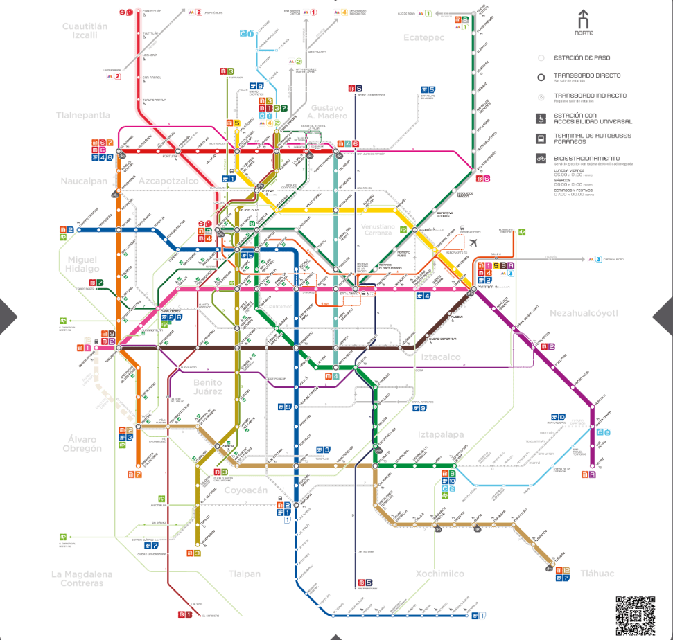 Mapa del Metro de la Ciudad de México